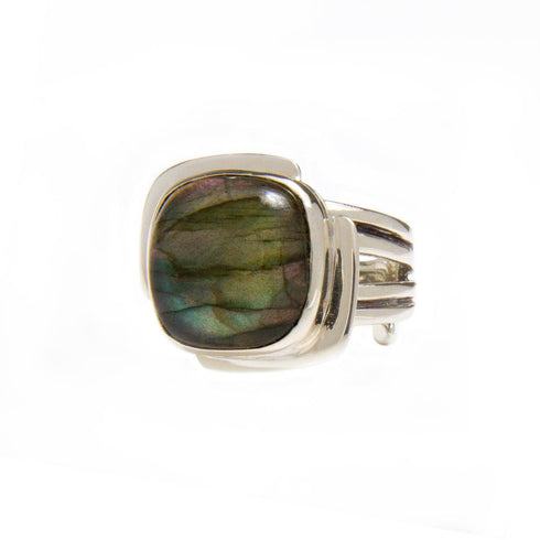 Art Deco Ring in Silver Gold & various gemstones